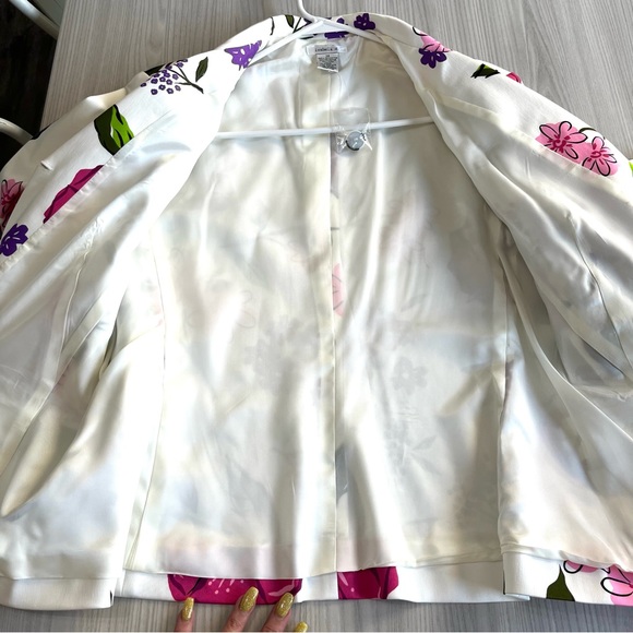 NWT BOLD, BEAUTIFUL FLORAL BLAZER BY ISABELA D. SIZE 14 - Picture 3 of 6